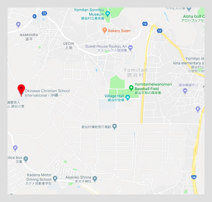 Google map location to Okinawa Christian School International