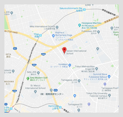 Google map location to Seisen International School