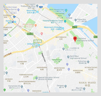 Google map location to Yokohama International School